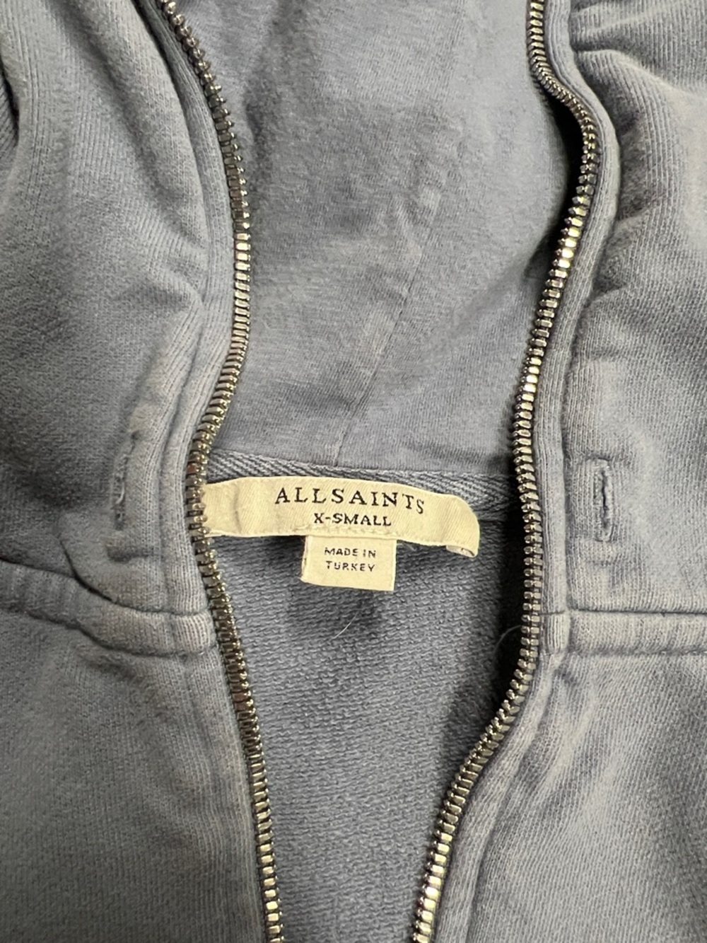 All Saints Gray Hooded Midi Dress Xonda hoody dress - Picture 2 of 8